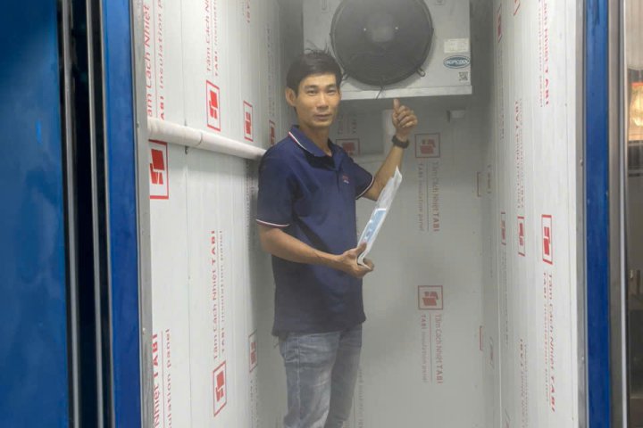 Bàn giao kho trữ đông mini tại Quận 3